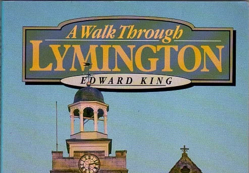 Showing the book cover of 'A walk through Lymington'