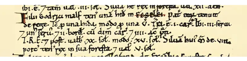 Domesday Book entries for Ashley