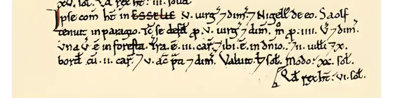 Domesday Book entries for Ashley